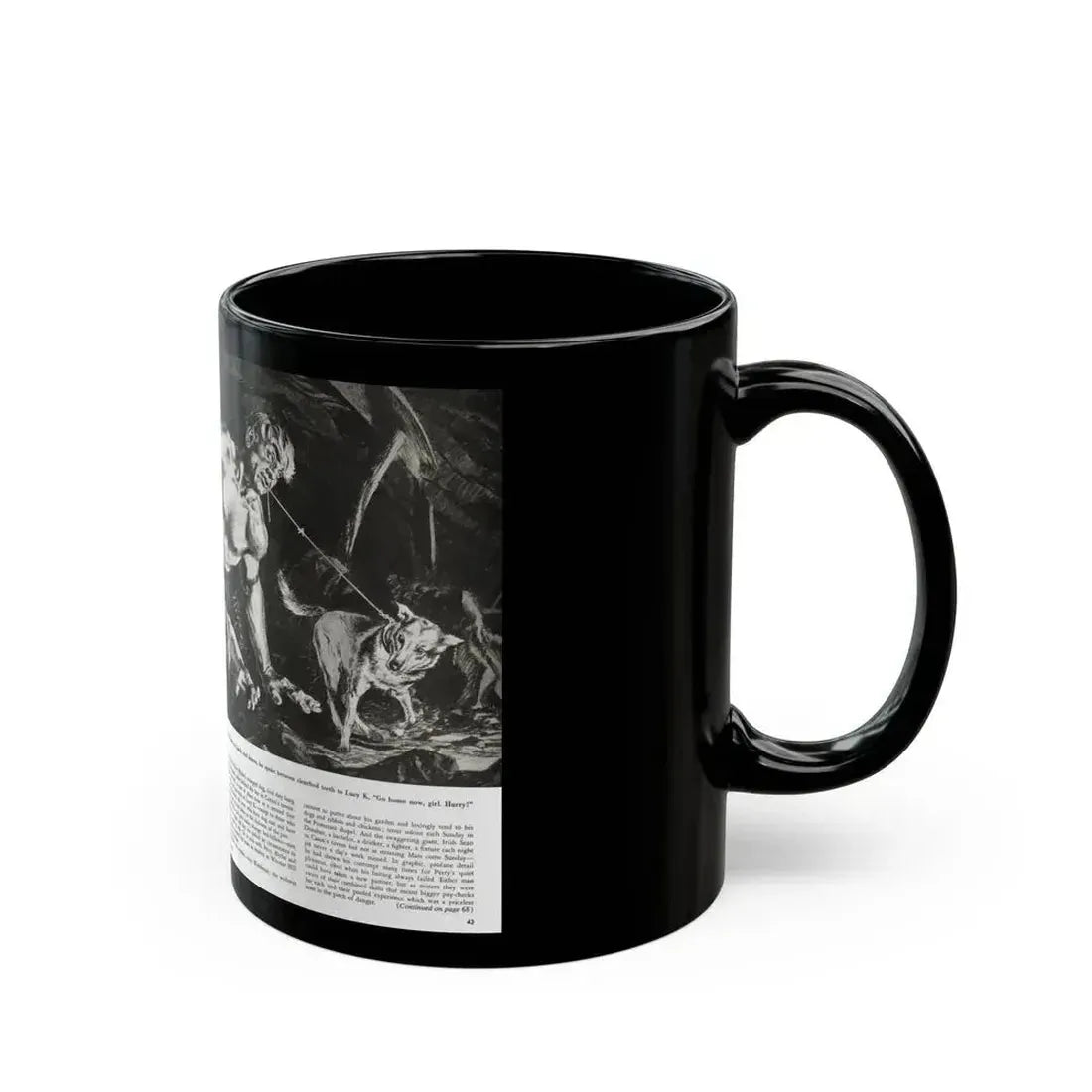 Collar of Gold, Adventure magazine, May 1957 - Black Coffee Mug - Go Mug Yourself