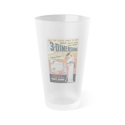 COLLEGE CAPERS 1953 Movie Poster - Frosted Pint Glass 16oz-16oz-Frosted-Go Mug Yourself