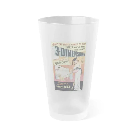 COLLEGE CAPERS 1953 Movie Poster - Frosted Pint Glass 16oz 16oz Frosted - Go Mug Yourself