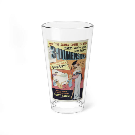 COLLEGE CAPERS 1953 Movie Poster - Pint Glass 16oz-16oz-Go Mug Yourself