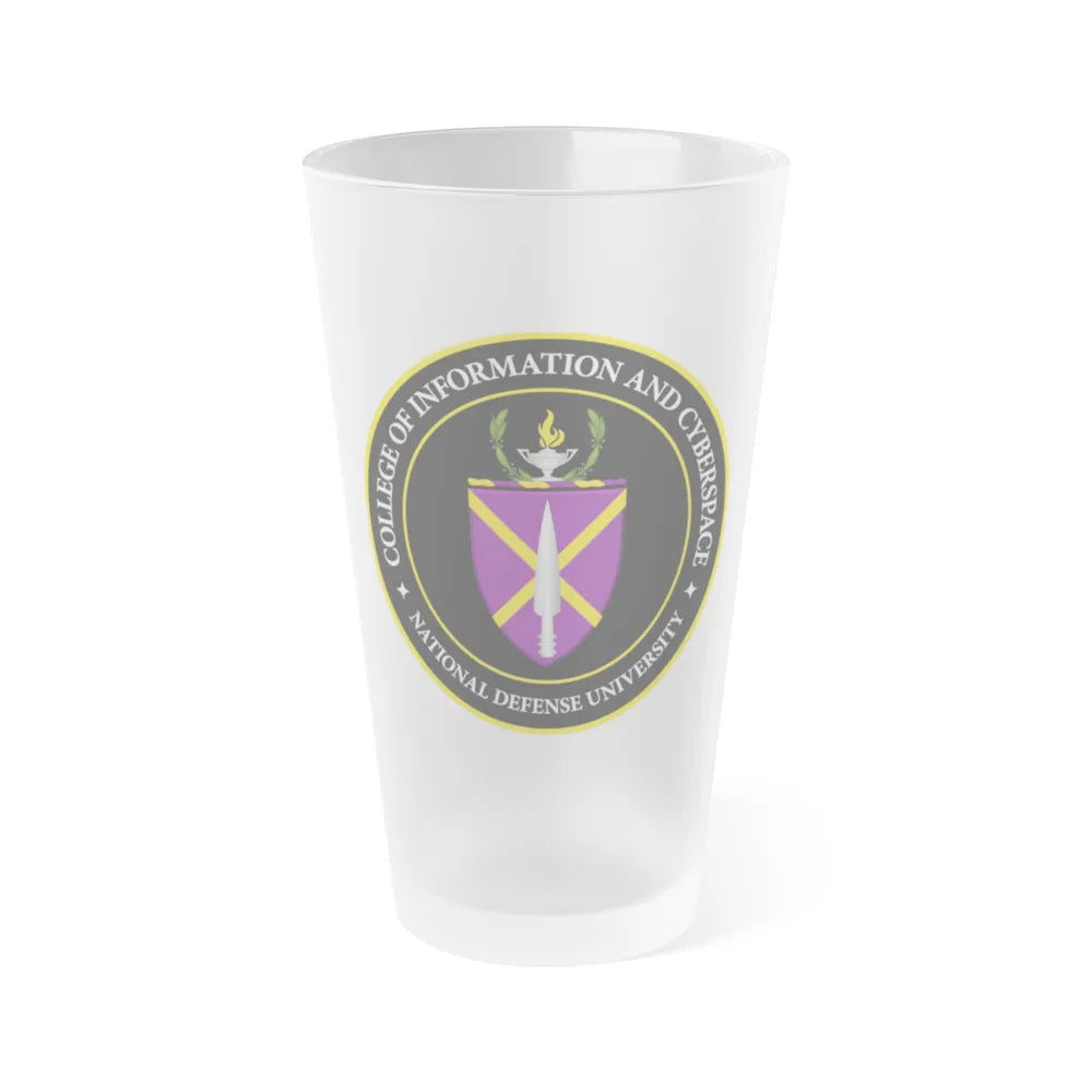 College of Information and Cyberspace - Frosted Pint Glass 16oz-16oz-Frosted-Go Mug Yourself