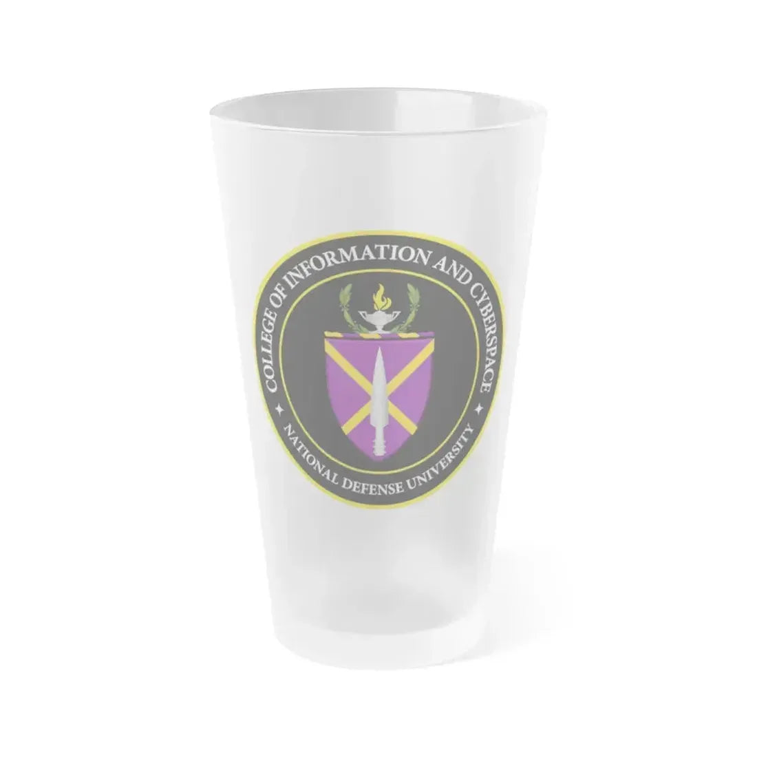 College of Information and Cyberspace - Frosted Pint Glass 16oz 16oz Frosted - Go Mug Yourself