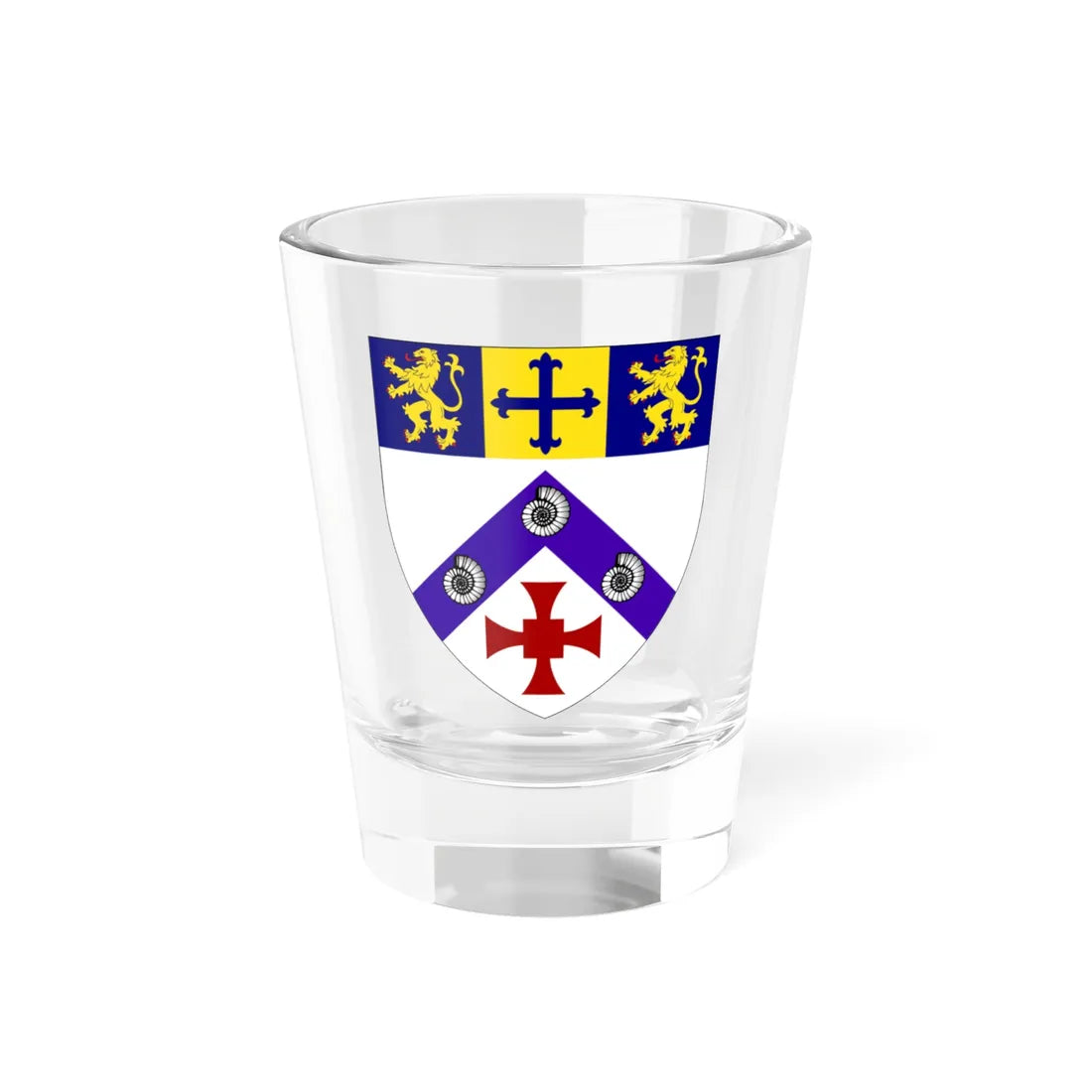 College of St Hild and St Bede Durham arms (England) (Coat of Arms) Shot Glass 1.5oz 1.5oz - Go Mug Yourself