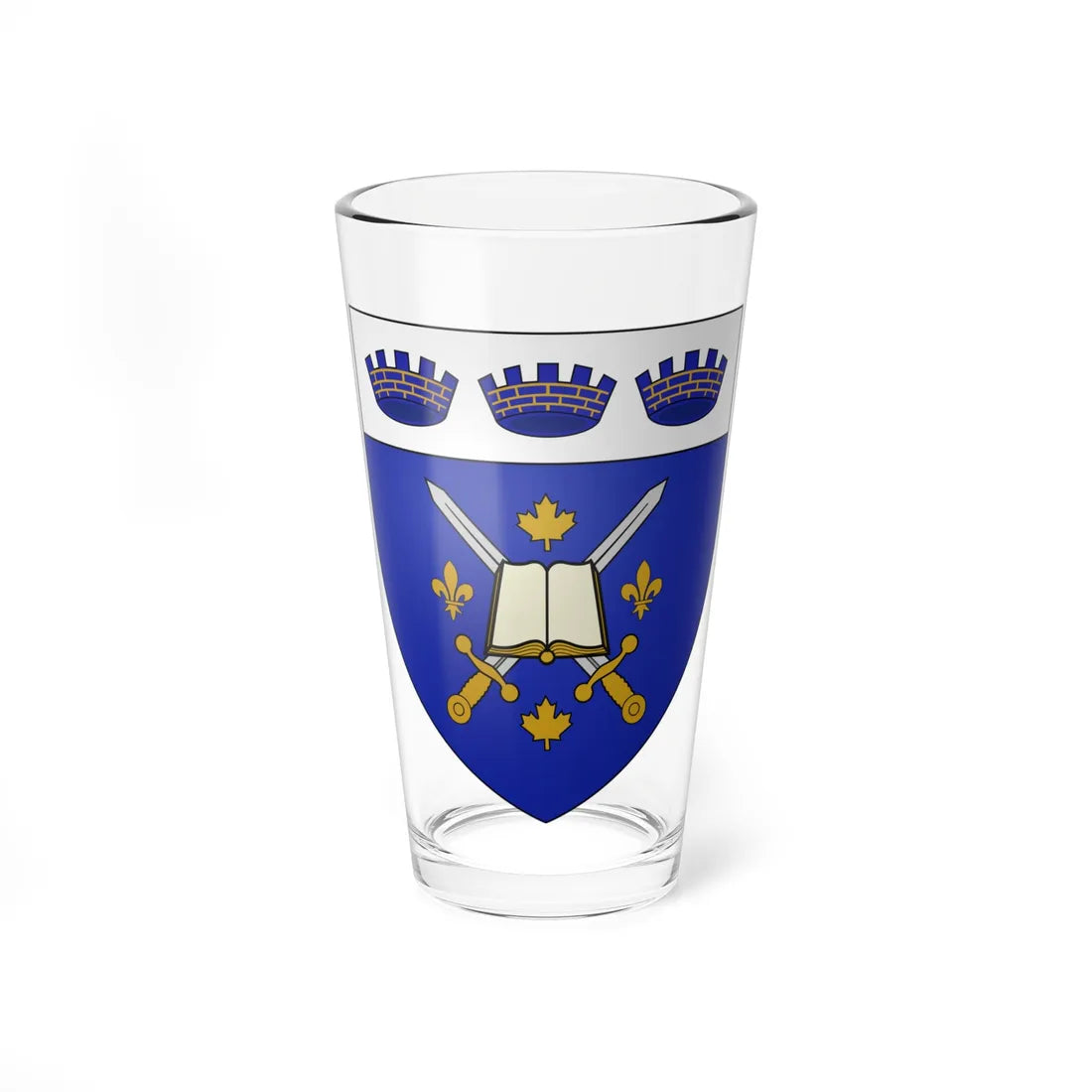Collège militaire royal de Saint-Jean Blason (Canada) (Coat of Arms) Pint Glass 16oz 16oz - Go Mug Yourself