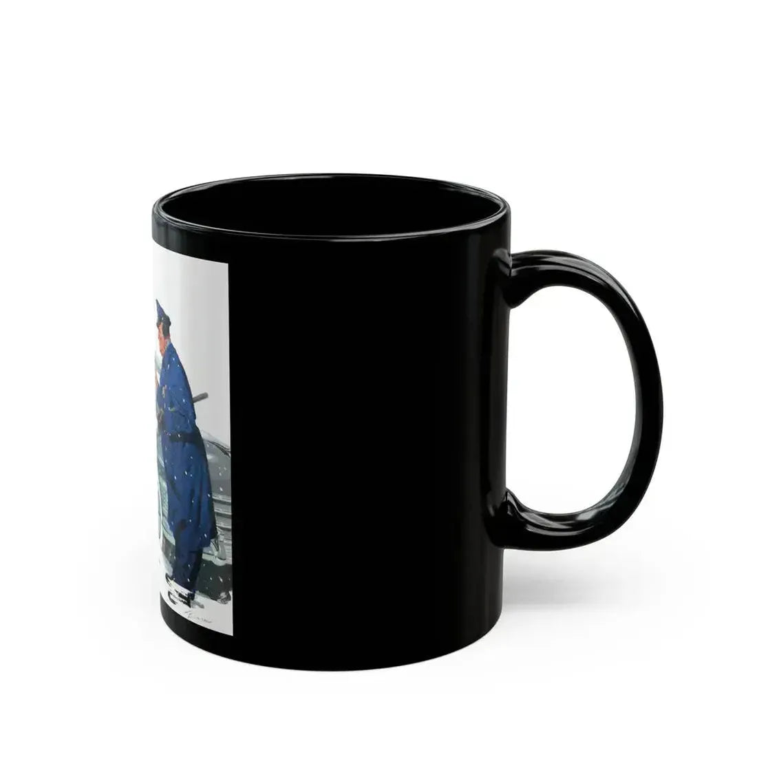 Collier's magazine cover, December 13th, 1952 - Black Coffee Mug - Go Mug Yourself