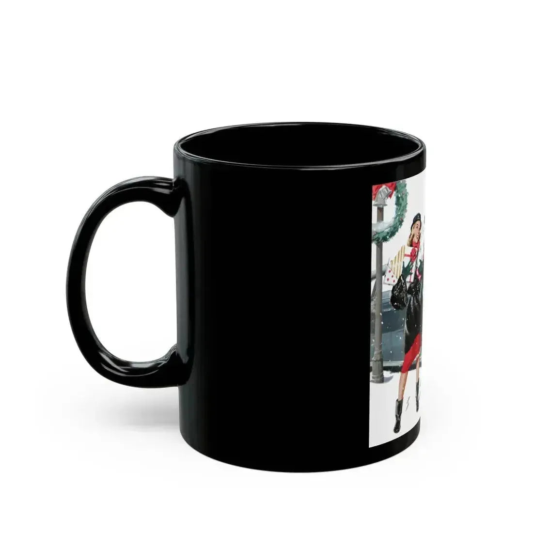 Collier's magazine cover, December 13th, 1952 - Black Coffee Mug - Go Mug Yourself