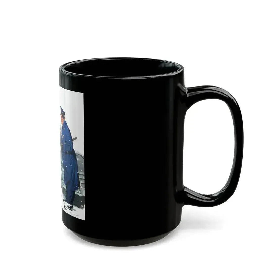 Collier's magazine cover, December 13th, 1952 - Black Coffee Mug - Go Mug Yourself