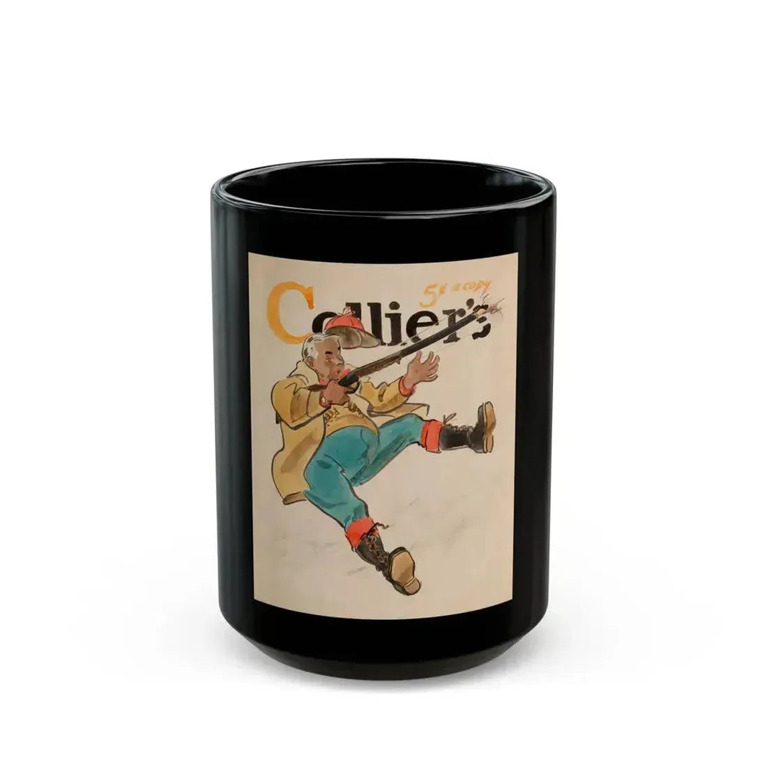 Collier's magazine preliminary cover - Black Coffee Mug 15oz - Go Mug Yourself