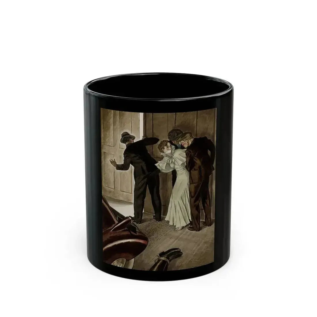 Collier's magazine story illustration, August 25, 1934 - Black Coffee Mug 11oz - Go Mug Yourself