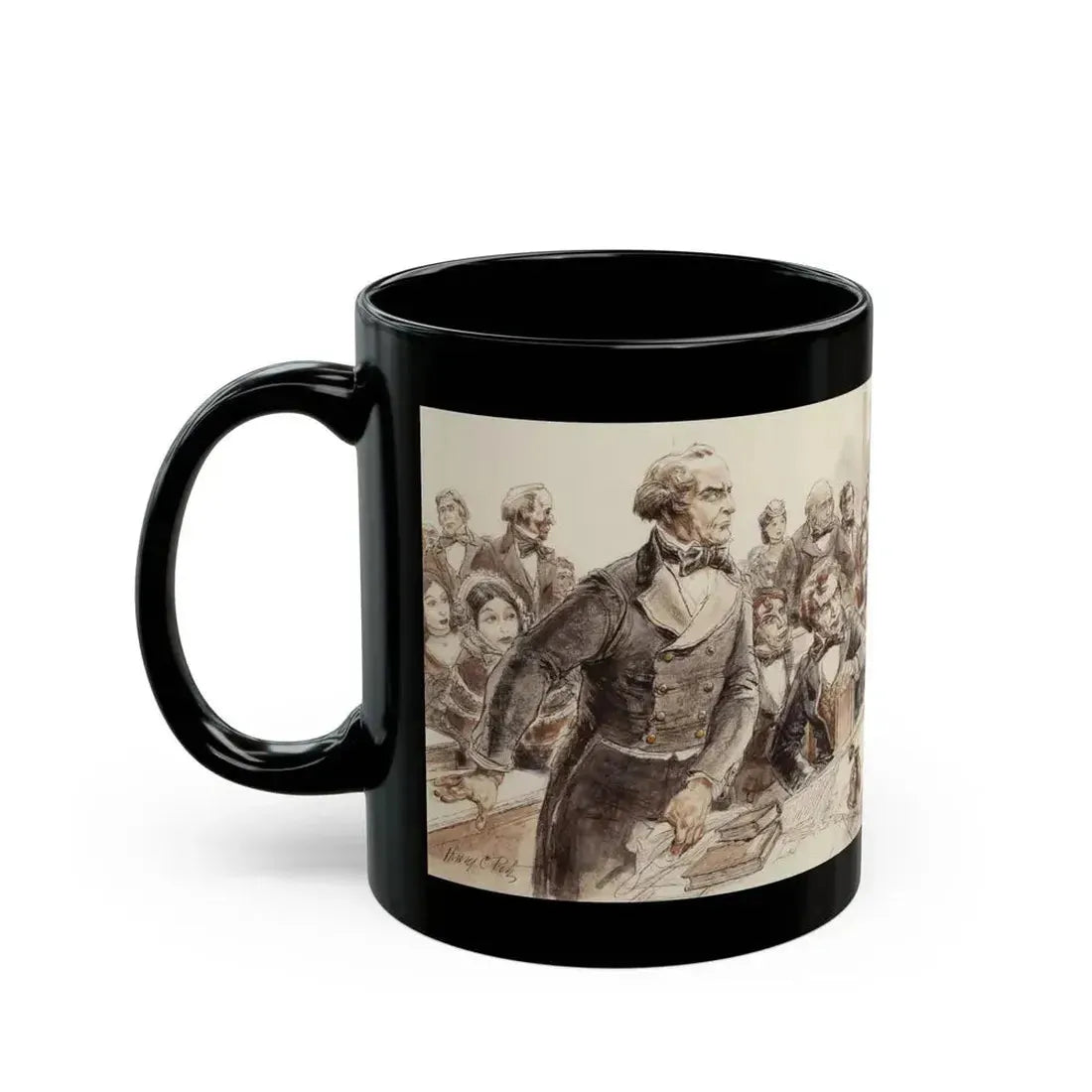 Collier's Weekly magazine story illustration, 1955 - Black Coffee Mug - Go Mug Yourself