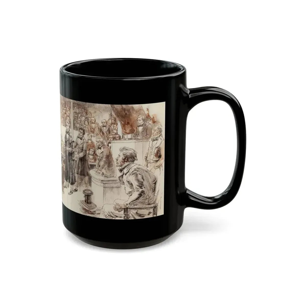 Collier's Weekly magazine story illustration, 1955 - Black Coffee Mug - Go Mug Yourself