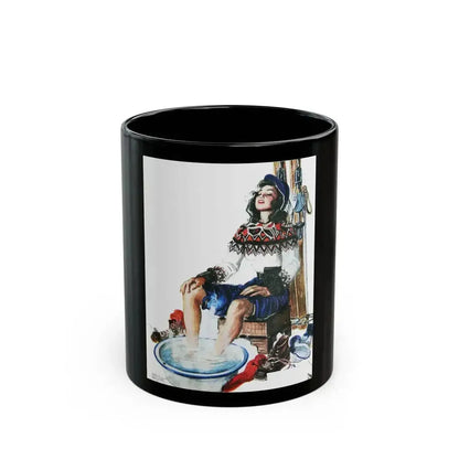 Colliers cover illustration, December 20th, 1947 - Black Coffee Mug 11oz - Go Mug Yourself