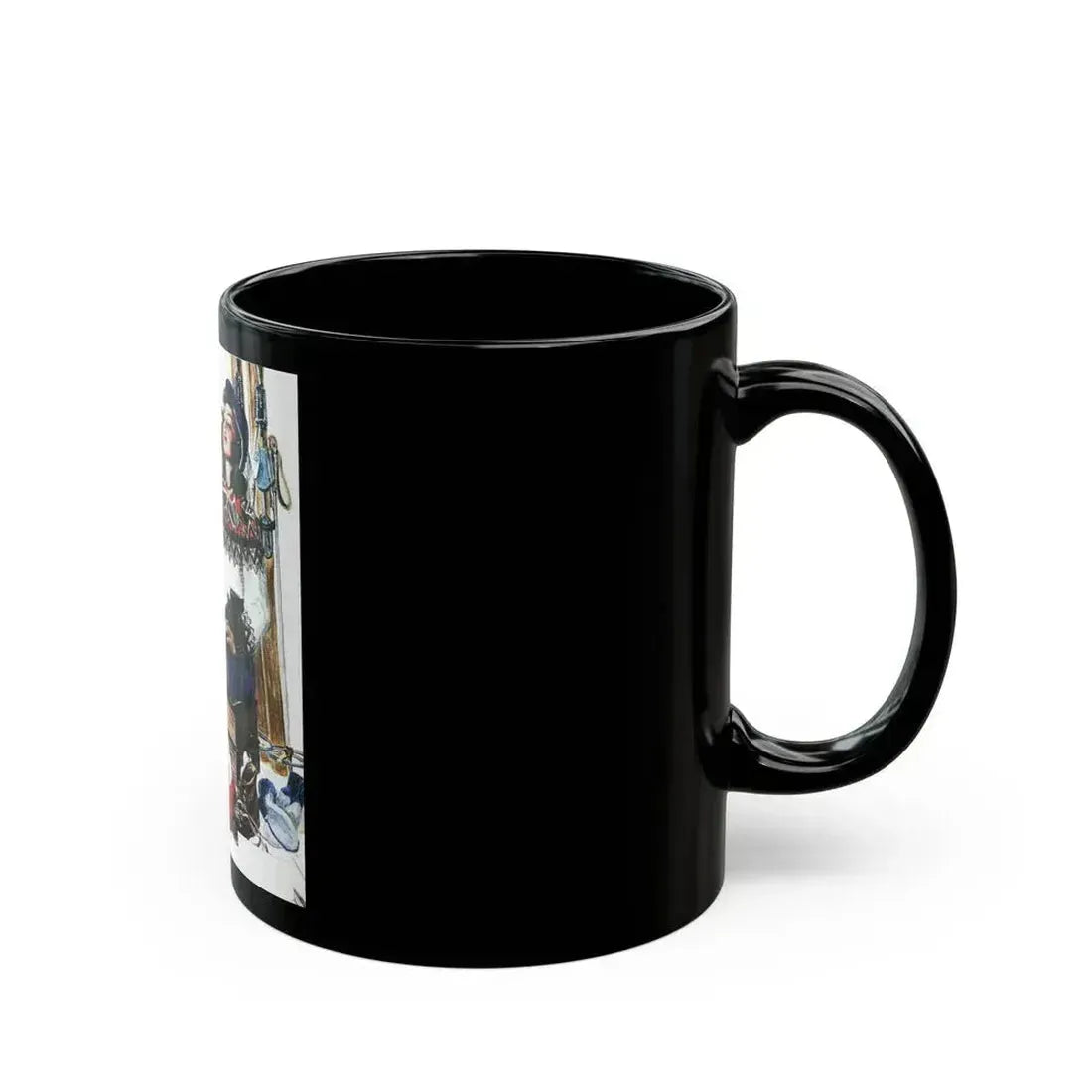 Colliers cover illustration, December 20th, 1947 - Black Coffee Mug - Go Mug Yourself