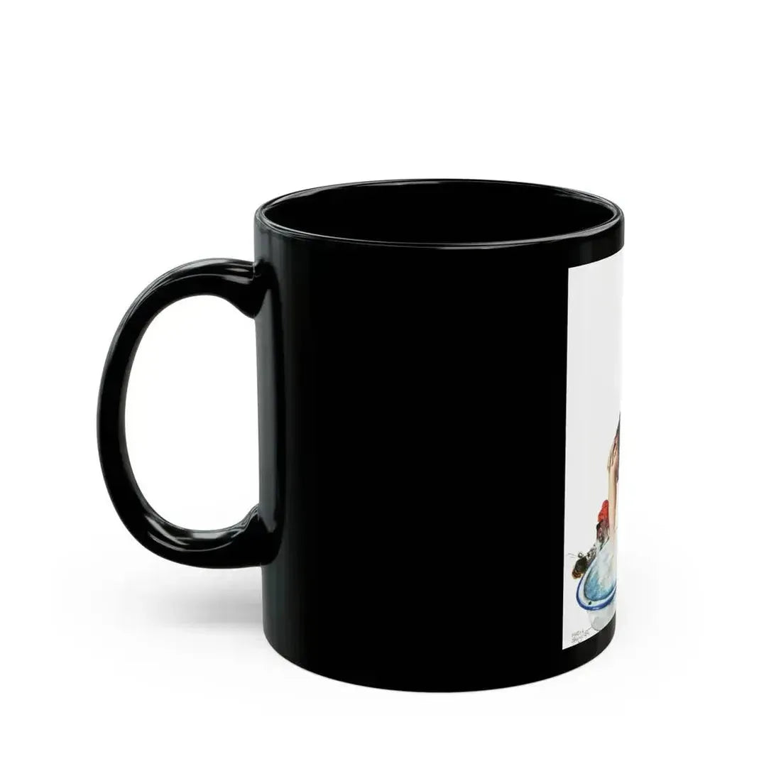Colliers cover illustration, December 20th, 1947 - Black Coffee Mug - Go Mug Yourself