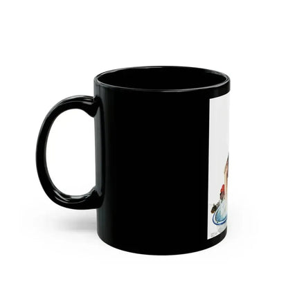 Colliers cover illustration, December 20th, 1947 - Black Coffee Mug - Go Mug Yourself