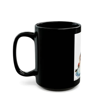 Colliers cover illustration, December 20th, 1947 - Black Coffee Mug - Go Mug Yourself