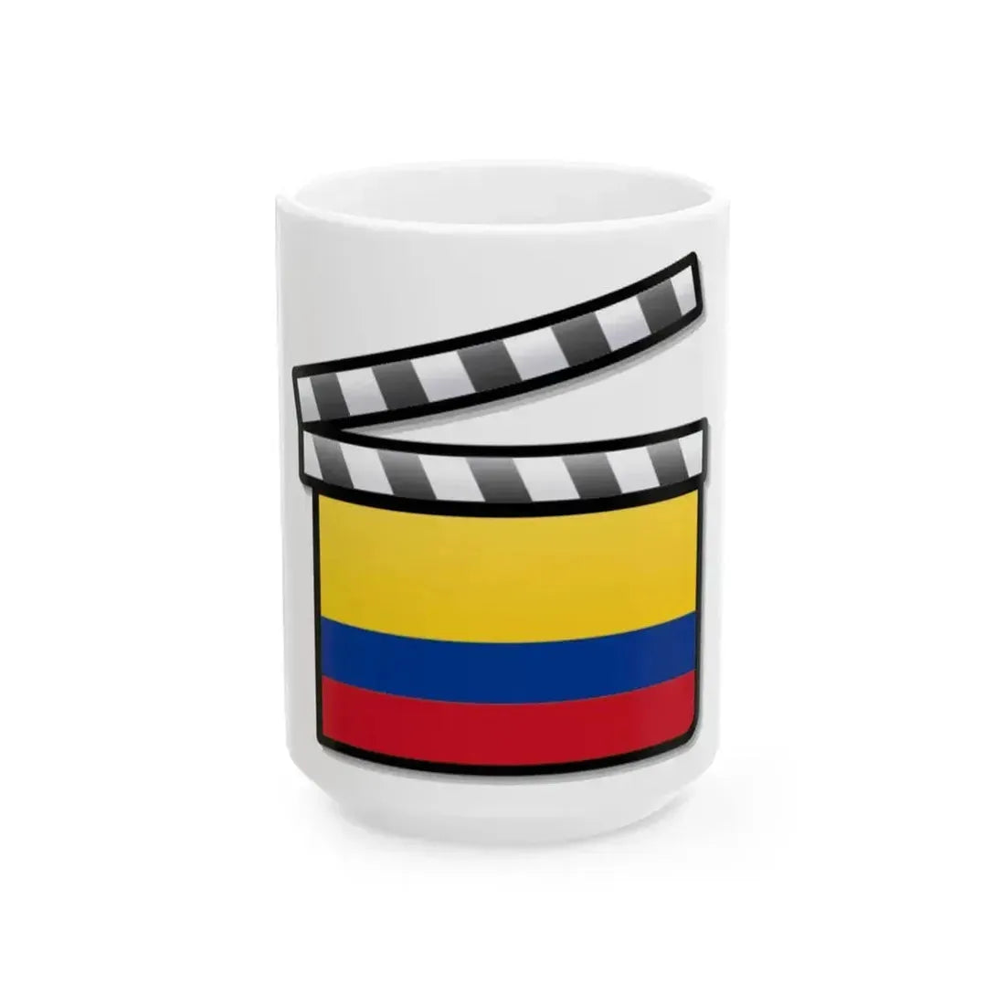 Colombia film clapperboard (Colombia) White Coffee Mug 15oz - Go Mug Yourself