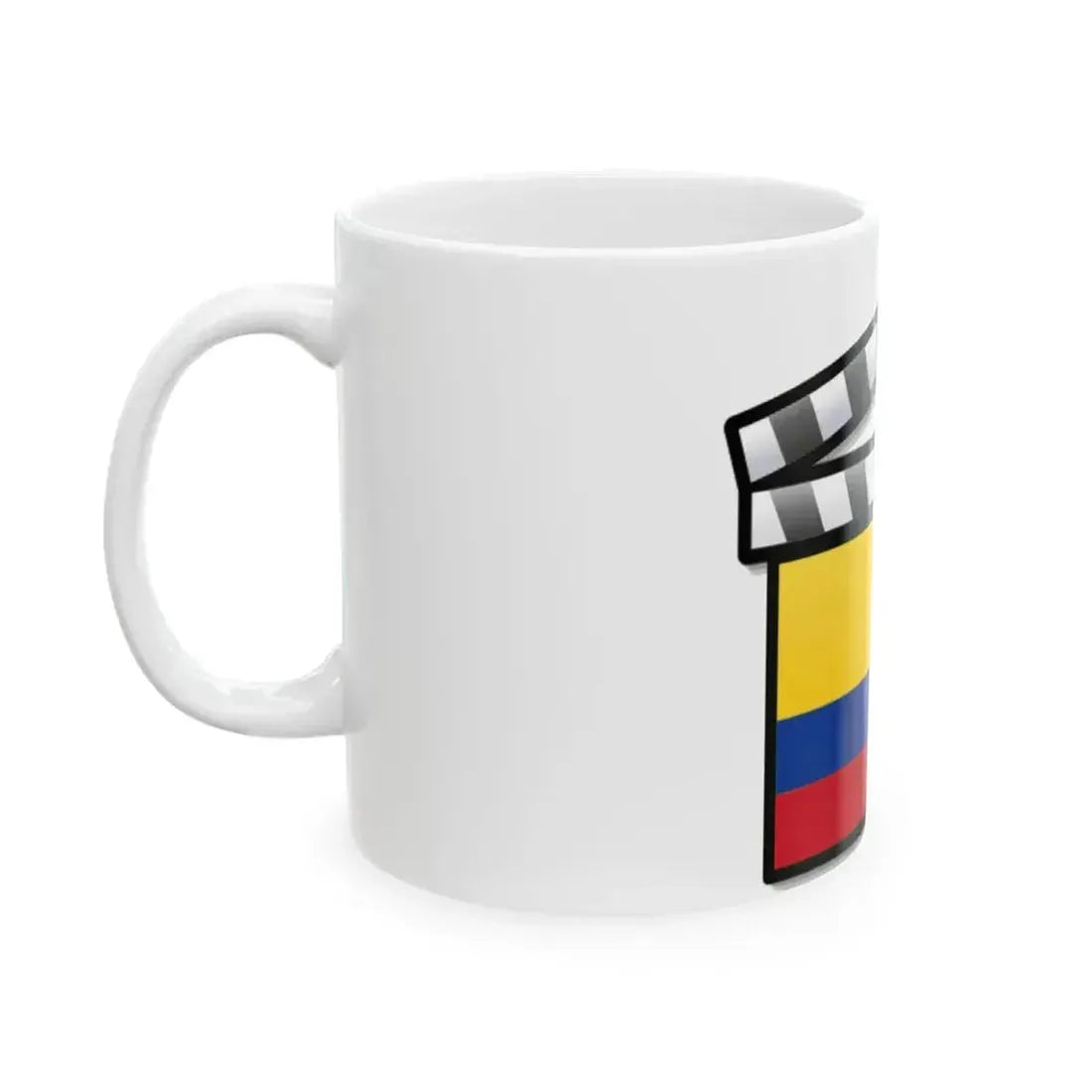 Colombia film clapperboard (Colombia) White Coffee Mug - Go Mug Yourself