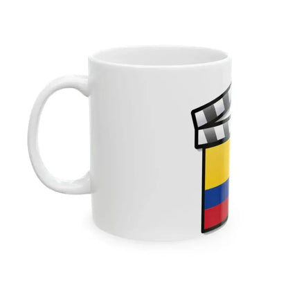 Colombia film clapperboard (Colombia) White Coffee Mug - Go Mug Yourself