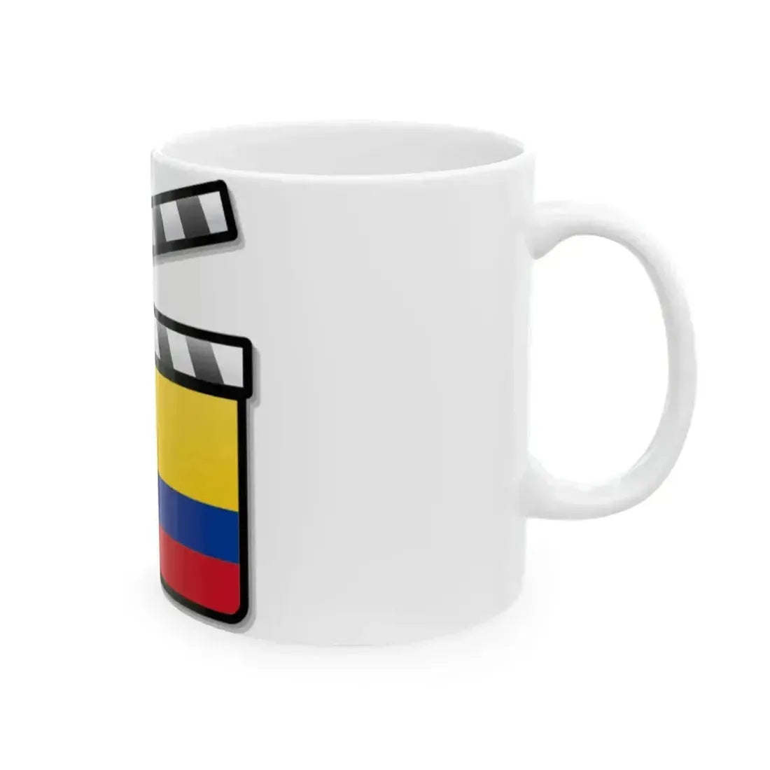 Colombia film clapperboard (Colombia) White Coffee Mug - Go Mug Yourself