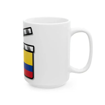 Colombia film clapperboard (Colombia) White Coffee Mug - Go Mug Yourself
