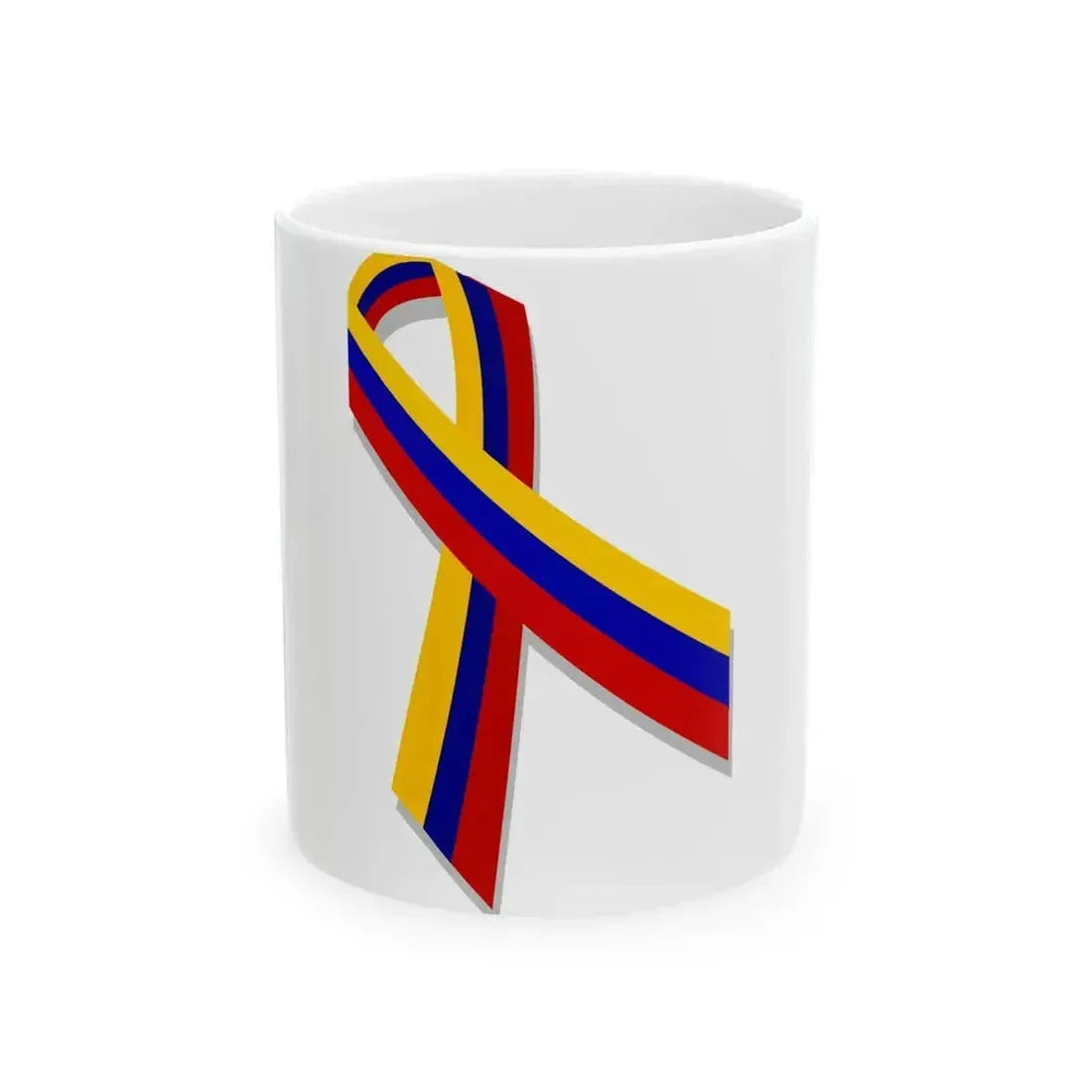 Colombia ribbon (Colombia) White Coffee Mug 11oz - Go Mug Yourself