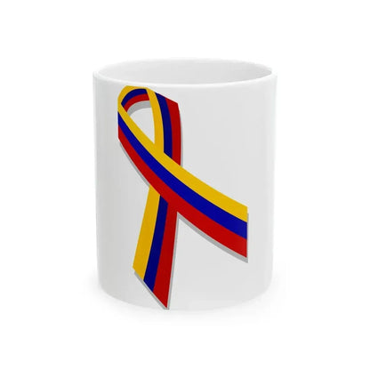 Colombia ribbon (Colombia) White Coffee Mug 11oz - Go Mug Yourself