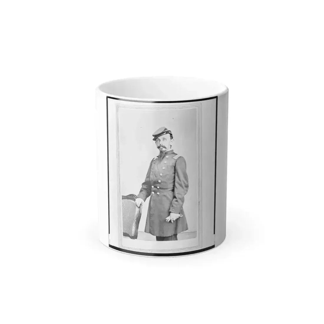 Colonel Adolph Dengler, 43Rd Illinois Infantry, Union Officer, Three-Quarter-Length Portrait, Standing, Facing Front (U.S. Civil War) Color Changing Coffee Mug 11oz Default Title 11oz - Go Mug Yourself