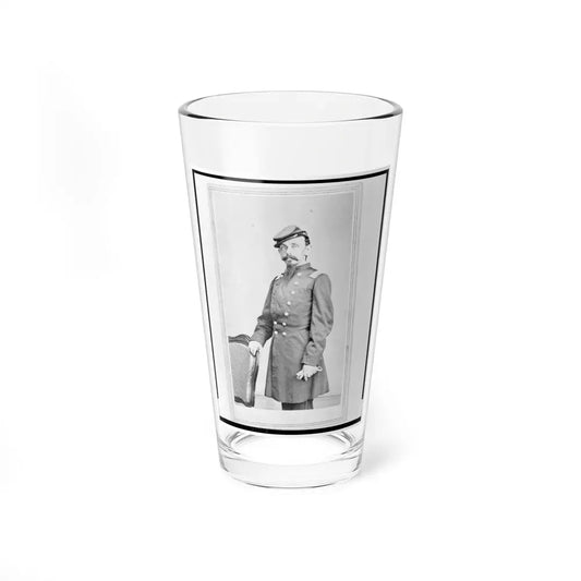Colonel Adolph Dengler, 43rd Illinois Infantry, Union Officer, Three-Quarter-Length Portrait, Standing, Facing Front (U.S. Civil War) Pint Glass 16oz 16oz - Go Mug Yourself
