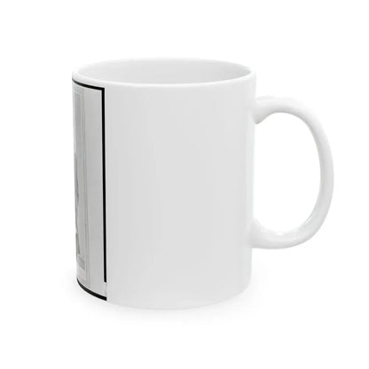 Colonel Adolph Dengler, 43rd Illinois Infantry, Union Officer, Three-Quarter-Length Portrait, Standing, Facing Front (U.S. Civil War) White Coffee Mug - Go Mug Yourself