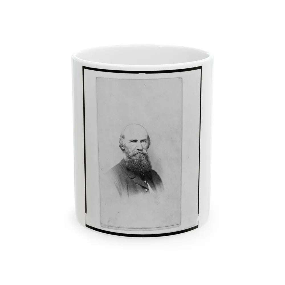 Colonel August Willich, Union Officer In The 32nd Indiana Regiment, Head-And-Shoulders Portrait, Facing Front (U.S. Civil War) White Coffee Mug-11oz-Go Mug Yourself