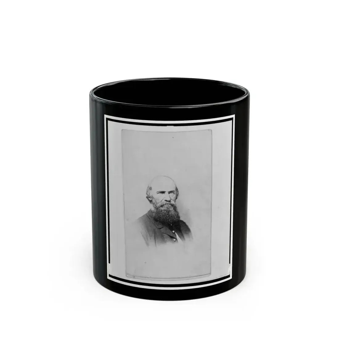 Colonel August Willich, Union Officer In The 32nd Indiana Regiment, Head-And-Shoulders Portrait, Facing Front (U.S. Civil War) Black Coffee Mug 11oz - Go Mug Yourself