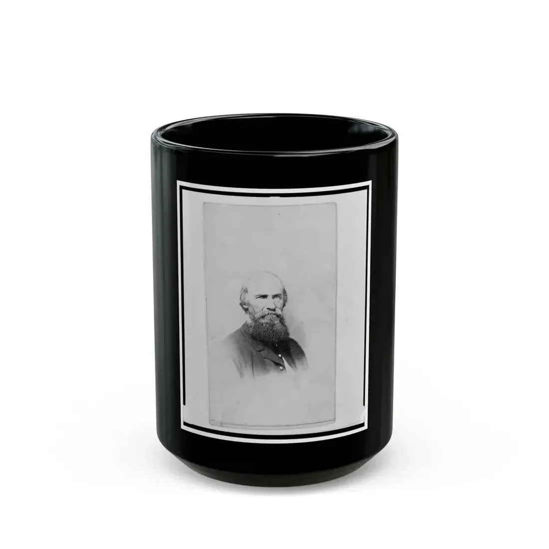 Colonel August Willich, Union Officer In The 32nd Indiana Regiment, Head-And-Shoulders Portrait, Facing Front (U.S. Civil War) Black Coffee Mug 15oz - Go Mug Yourself