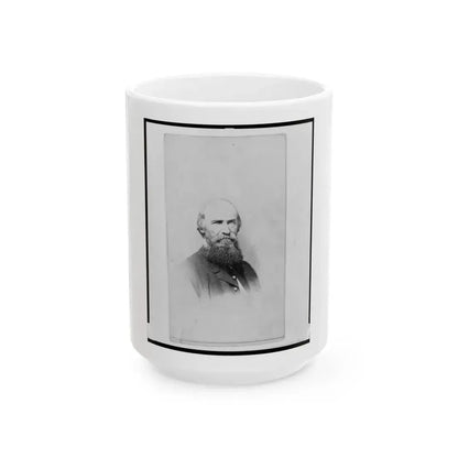 Colonel August Willich, Union Officer In The 32nd Indiana Regiment, Head-And-Shoulders Portrait, Facing Front (U.S. Civil War) White Coffee Mug 15oz - Go Mug Yourself