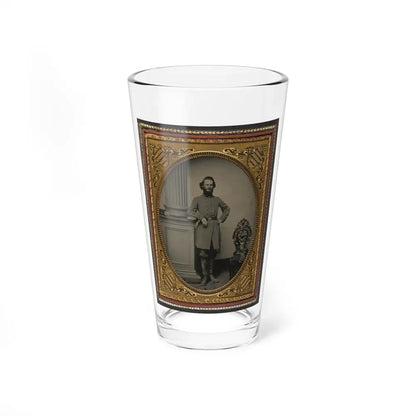 Colonel Felix L. Price Of Co. I, 14th Georgia Infantry Regiment, In Uniform And Cs Buckle With Books (U.S. Civil War) Pint Glass 16oz 16oz - Go Mug Yourself