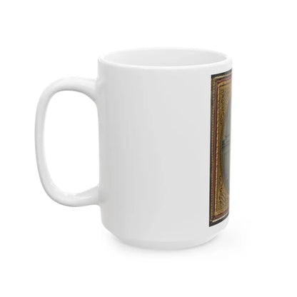 Colonel Felix L. Price Of Co. I, 14th Georgia Infantry Regiment, In Uniform And Cs Buckle With Books (U.S. Civil War) White Coffee Mug - Go Mug Yourself