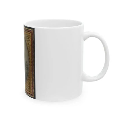 Colonel Felix L. Price Of Co. I, 14th Georgia Infantry Regiment, In Uniform And Cs Buckle With Books (U.S. Civil War) White Coffee Mug - Go Mug Yourself