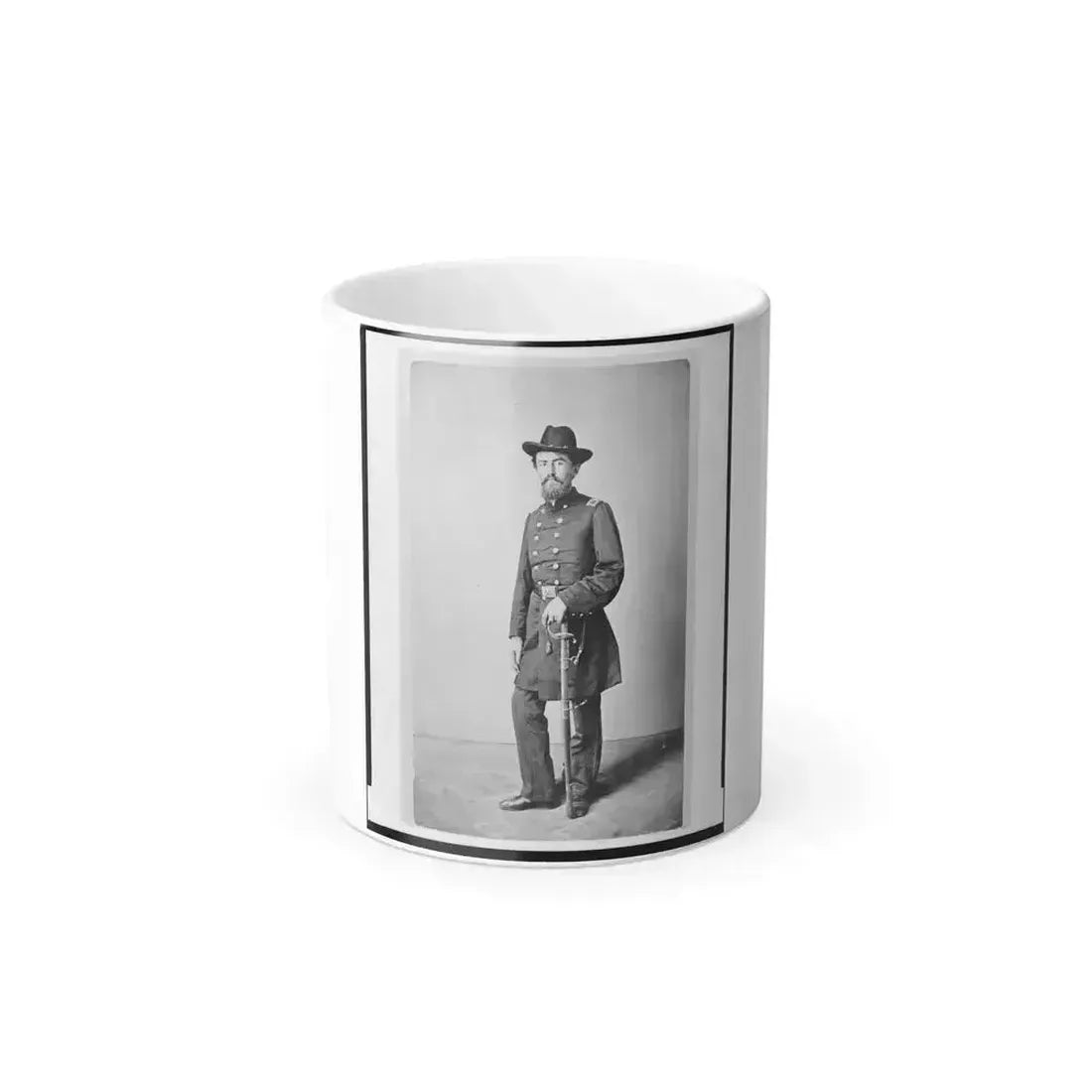 Colonel Francis (Frank) Erdelmeyer, Union Officer in the 32Nd Indiana Regiment, Full-Length Portrait, Standing, Facing Front (U.S. Civil War) Color Changing Coffee Mug 11oz Default Title 11oz - Go Mug Yourself