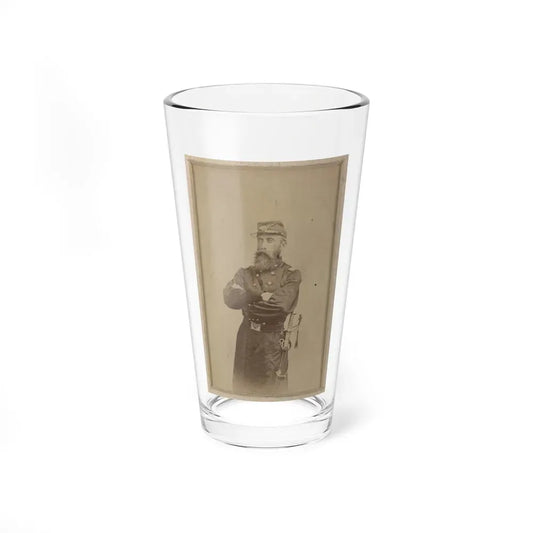 Colonel Francis L. Lee Of 4th Massachusetts Infantry Battalion And 44th Massachusetts Infantry Regiment In Uniform With Sword (U.S. Civil War) Pint Glass 16oz 16oz - Go Mug Yourself