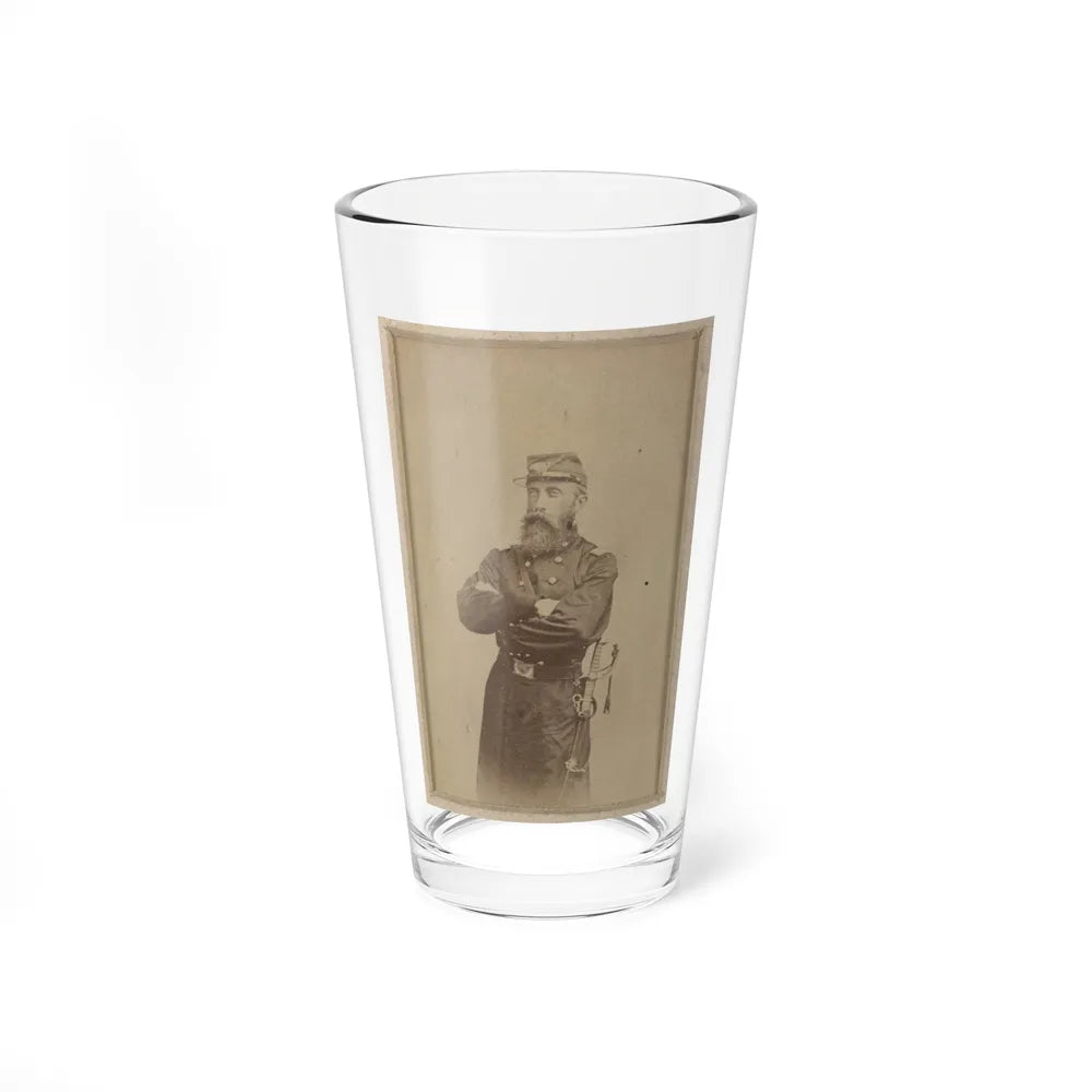 Colonel Francis L. Lee Of 4th Massachusetts Infantry Battalion And 44th Massachusetts Infantry Regiment In Uniform With Sword (U.S. Civil War) Pint Glass 16oz-16oz-Go Mug Yourself