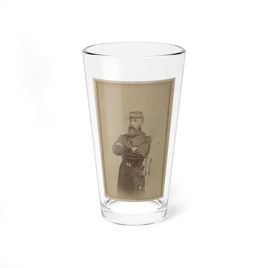 Colonel Francis L. Lee Of 4th Massachusetts Infantry Battalion And 44th Massachusetts Infantry Regiment In Uniform With Sword (U.S. Civil War) Pint Glass 16oz-16oz-Go Mug Yourself