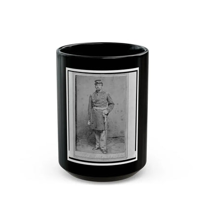 Colonel Geza Milahotzy, Union Officer In The 24th Illinois Infantry Regiment, Full-Length Portrait, Standing, Facing Front (U.S. Civil War) Black Coffee Mug 15oz - Go Mug Yourself