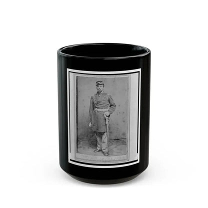 Colonel Geza Milahotzy, Union Officer In The 24th Illinois Infantry Regiment, Full-Length Portrait, Standing, Facing Front (U.S. Civil War) Black Coffee Mug 15oz - Go Mug Yourself
