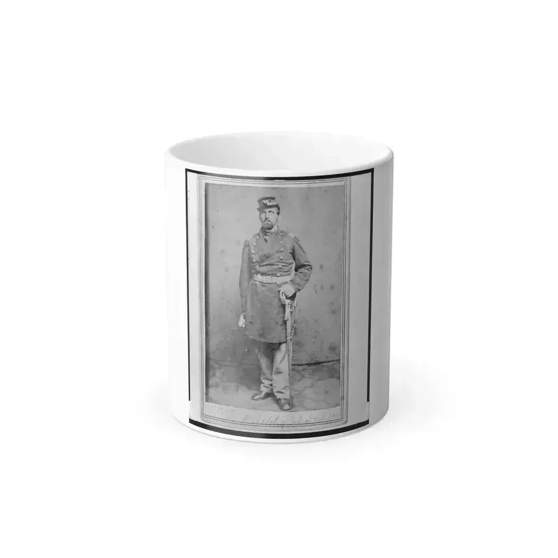 Colonel Geza Milahotzy, Union Officer in the 24Th Illinois Infantry Regiment, Full-Length Portrait, Standing, Facing Front (U.S. Civil War) Color Changing Coffee Mug 11oz Default Title 11oz - Go Mug Yourself