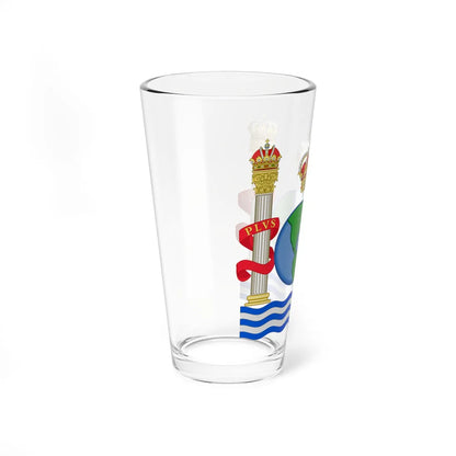Colonial Currency Badge of the Spanish Empire (Costa Rica) (Coat of Arms) Pint Glass 16oz - Go Mug Yourself