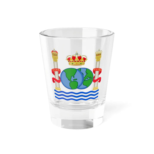 Colonial Currency Badge of the Spanish Empire (Equatorial Guinea) (Coat of Arms) Shot Glass 1.5oz 1.5oz - Go Mug Yourself