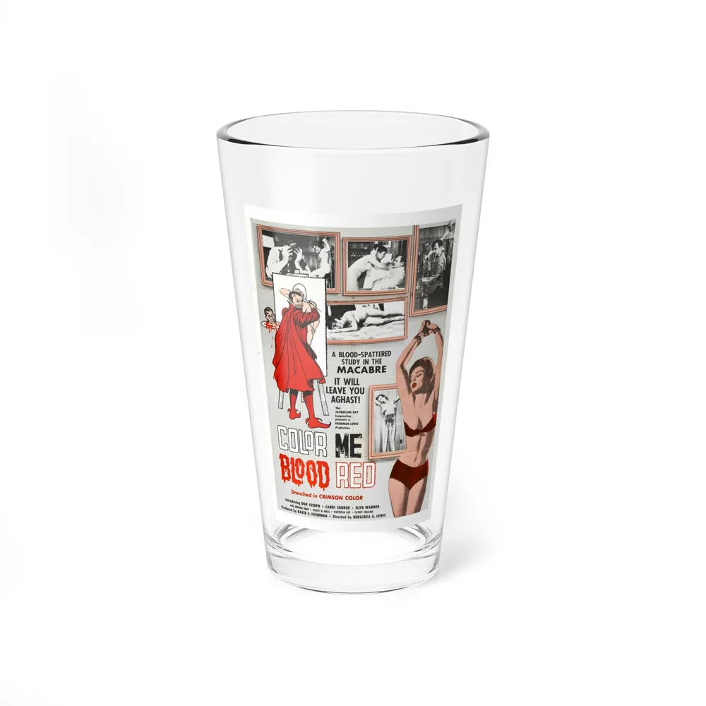 COLOR ME BLOOD RED 1965 Movie Poster - Pint Glass 16oz-16oz-Go Mug Yourself