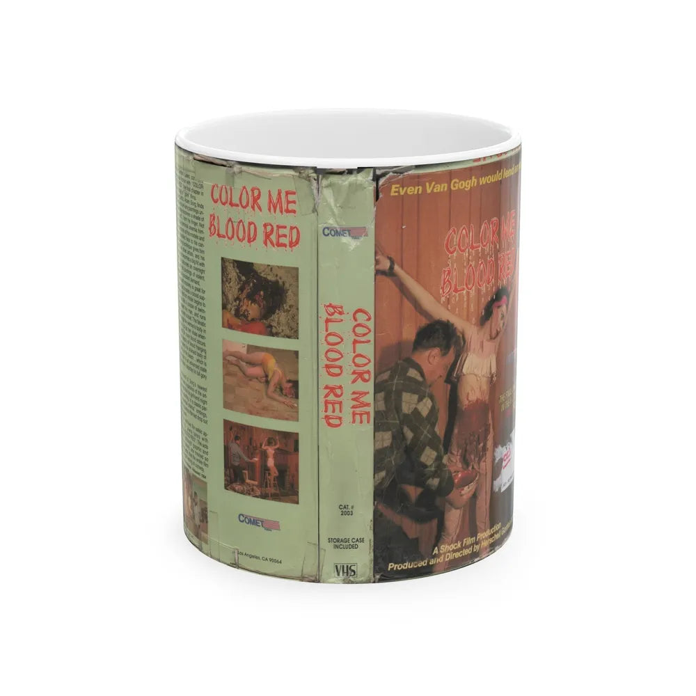 COLOR ME BLOOD RED (VHS COVER) - White Coffee Mug-11oz-Go Mug Yourself