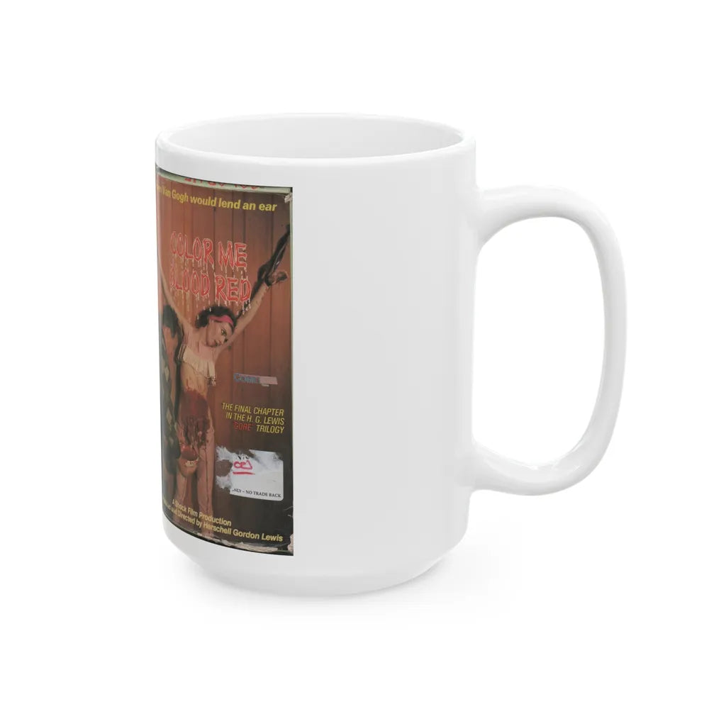 COLOR ME BLOOD RED (VHS COVER) - White Coffee Mug-Go Mug Yourself