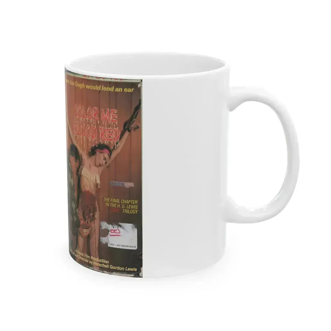 COLOR ME BLOOD RED (VHS COVER) - White Coffee Mug - Go Mug Yourself